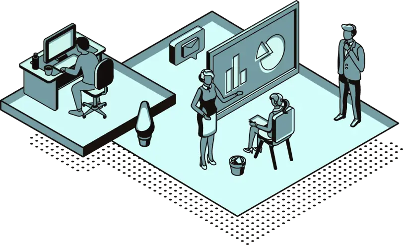 Illustration of people in an office